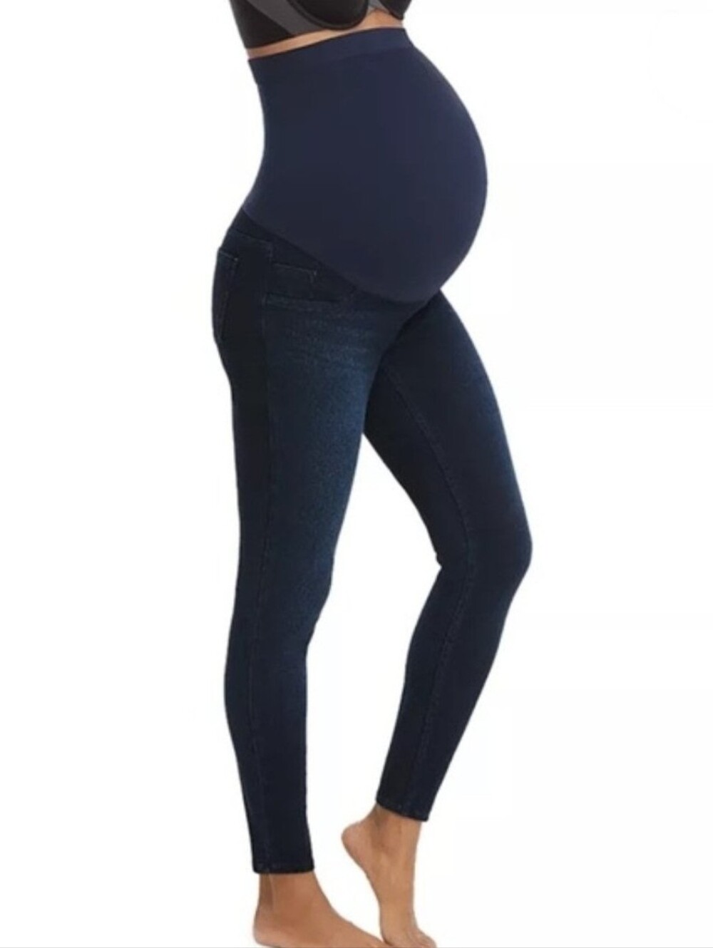 SPANX Women's Maternity Over The Belly Jeggings Navy Medium